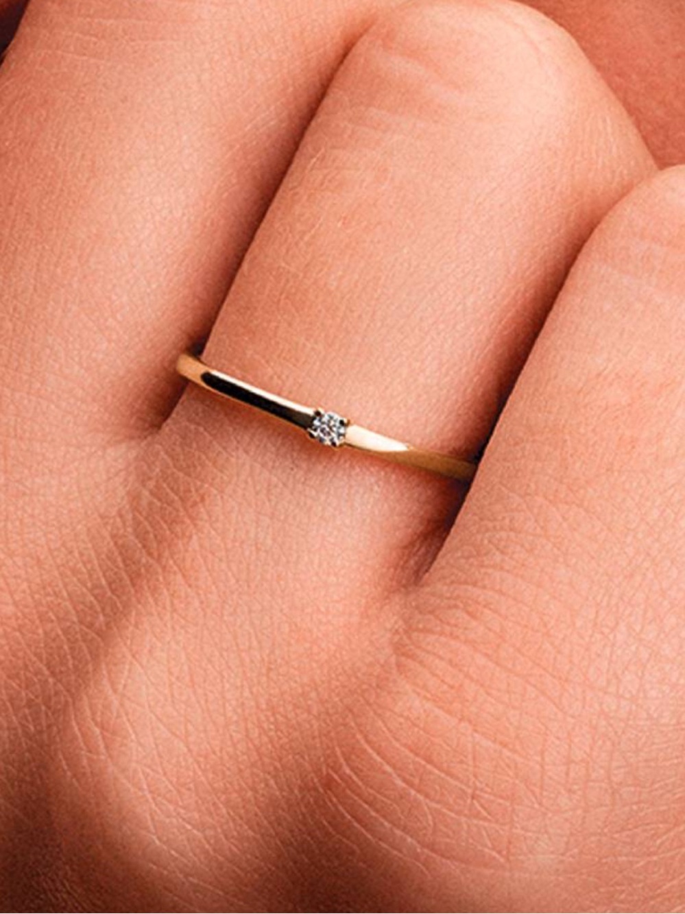 Pandora 14k Gold Lab-Grown Diamond Single Stone Ring